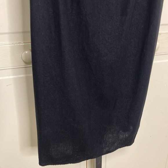 Old Navy Women’s Tie Front Size XL Navy Blue Sleeveless Linen Blend Shift Dress - Picture 4 of 9